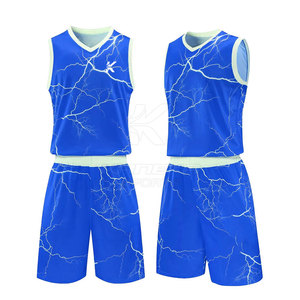 Ensemble de maillot et short de basketball pour hommes de haute qualité, respirant, en polyester, uniformes en maille, grandes tailles, couleur personnalisée imprimée - Product Image 5
