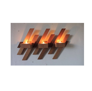 Nouvelle Conception Porte-Bougie en Bois pour 2 Bougies, Décoration de Table, Conteneur de Rangement, Design Élégant, Écologique, Poli - Product Image 6