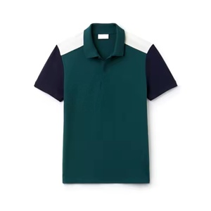 Polos de hombre de algodón 100% al por mayor, camisas de moda de manga corta ajustadas de buena calidad, logotipo personalizado, patrón sólido, lona - Product Image 2