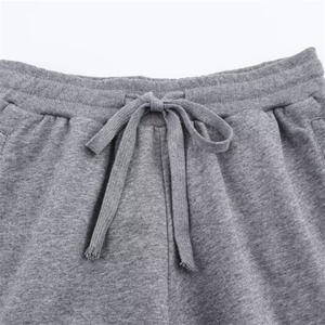 Shorts Bermuda en flanelle imprimée taille haute avec cordon de serrage, style chic et décontracté, nouvelle collection printemps 2025 pour femme - Product Image 3