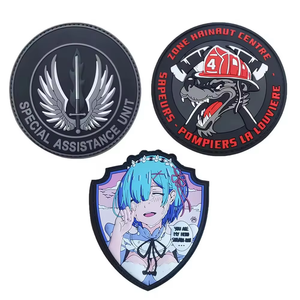 Custom 3D Embossed Rubber PVC <b>Sew</b>-<b>On</b> <b>Patches</b> with Nonwoven Felt Fabric for Clothing - Product Image 6