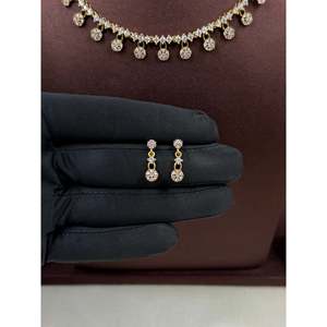 Indian Ethnic Gold Plated CZ <b>Bridal</b> <b>Necklace</b> & <b>Earring</b> <b>Set</b> by Amira - Product Image 3