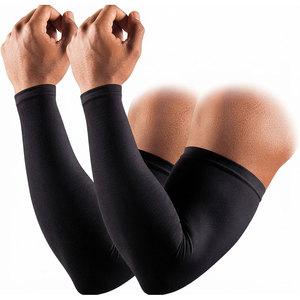 Manchons de compression unisexes à prix de gros, idéaux pour la course et le cyclisme, en tissu extensible léger, équipement de compression athlétique, logo personnalisé - Product Image 6