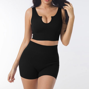 Conjunto Deportivo de 2 Piezas para Mujer, Leggings de Yoga con Estampado de Leopardo Personalizado 2026, Top Corto de Manga Larga con Sujetador Deportivo de Alta Sujeción - Product Image 3