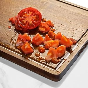 Tabla de cortar de madera de acacia premium con ranura para jugos, tabla de picar tipo bloque de carnicero, tabla de servir para cocina - Product Image 5