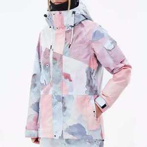 Chaqueta de Esquí para Mujer, Diseño Camuflado, a la Moda, Impermeable, Profesional, para Esquí al Aire Libre - Product Image 1