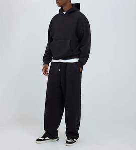 Conjunto de Sudadera con Capucha y Pantalones Deportivos Holgados de Tela Gruesa con Lavado Ácido Personalizado, Traje de Jogging Oversize, Ecológico y Transpirable - Product Image 2