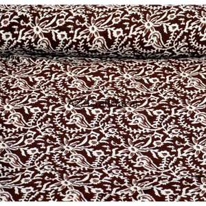 Tissu en coton 100% imprimé à la main avec des motifs floraux indiens pour filles et femmes, tissu léger, respirant et à séchage rapide pour l'été - Product Image 5