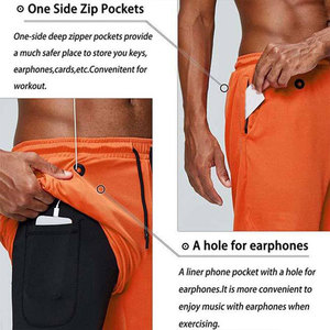 Shorts d'été respirants pour hommes, taille mi-haute, avec cordon de serrage, séchage rapide, qualité supérieure, pour la gym, la course, l'entraînement et les activités de plein air, personnalisables OEM. - Product Image 6
