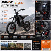 Moto électrique tout-terrain GT EBike 1500W 48V30A en alliage d'aluminium 19 pouces, frein à disque, 7 vitesses, suspension à ressort, écran LCD, 60 km/h, 50 km d'autonomie, IP65, LED