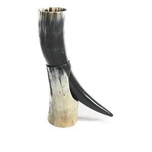 Corne à boire artisanale en buffle, finition naturelle, vente en gros pour la bière - Product Image 2