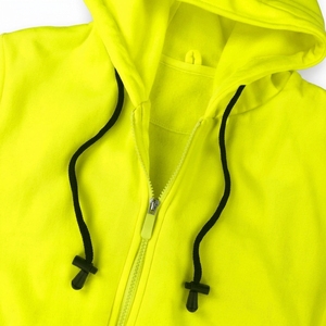 Sudadera con Capucha Reflectante Naranja para Hombre, con Cierre, de Forro Polar, Informal, para Trabajo, Otoño, Corte Regular, con Bolsillos - Product Image 6