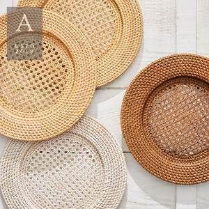 Platos de Ratán Natural Personalizados OEM Disponibles al por Mayor, Platos Decorativos Tejidos, Salvamanteles de Paja para Importadores Globales - Product Image 1