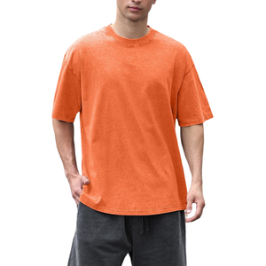 T-shirt léger en tissu coupe classique pour femme, délavé à l'acide, respirant et à séchage rapide, également disponible pour homme - Product Image 4