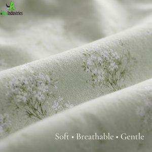 King Size Beige Floral Bedsheet <b>Set</b> | Soft Cotton <b>Bedding</b> <b>Set</b> with Pillow Covers | Lightweight Breathable Premium Bedroom Decor - Product Image 4