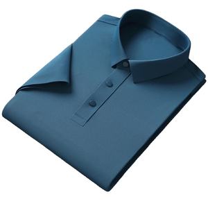 Nuevo Polo de Golf Elástico en 4 Direcciones, Talla Grande, de Alta Calidad, Antiarrugas, de Malla Transpirable, Tejido Sin Costuras, para Hombre - Product Image 3