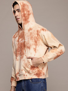 Sweat-shirt à capuche tie-dye pour homme, coupe oversize, décontracté, tricoté, avec poche avant et logo, style printemps, épais - Product Image 6