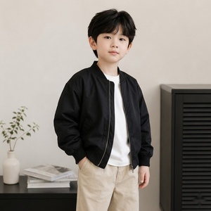 Kids Korean Wide Leg Casual Trousers for Boys Khaki Anti-Pilling Woven Cotton/Polyester Blend Button Fly Pants - Product Image 3