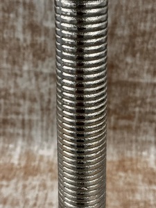 Contemporary Cast Aluminum <b>Bar</b> <b>Table</b> Ribbed Pedestal Base Wide Round Top Strong Stability Refined Minimal Luxe Accent - Product Image 2