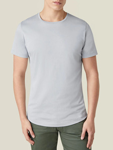 Mens <b>Light</b> Gray O <b>Neck</b> T Shirt Short Sleeve Regular Fit Cotton Jersey Knit Casual Solid Color Comfortable Daily Wear Tee - Product Image 1