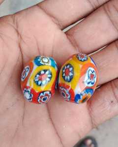Perline in Vetro Millefiori Personalizzate a Tema Africano 16x mm in Motivi e Design Assortiti per Creazione di Gioielli e Rivendita - Product Image 3