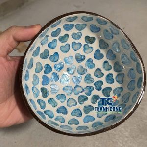 Tazón de Cáscara de Coco Lacado de Primera Calidad, Diseño Personalizado, Acabado Brillante, Decoración Púrpura, Suministro para Hoteles de Lujo - Product Image 1