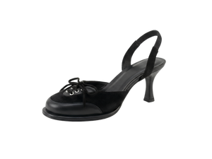 Lace-up Formal Ankle Strap Pointed <b>Toe</b> <b>Mules</b> with PU Upper Lightweight Breathable Lining All Seasons High Heel - Product Image 2