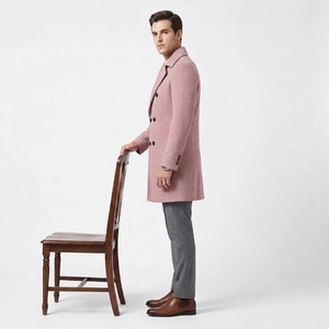 Customized Woolen Classic <b>Long</b> Sleeve <b>Coat</b> Double-Breasted Oversized Casual <b>Coat</b> for <b>Men</b> Double Breasted <b>Coats</b> - Product Image 4