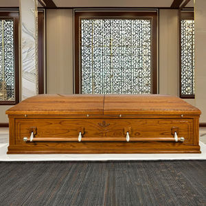 Ataúdes de madera de Estilo Norteamericano de alta calidad, venta al por mayor, ataúdes de madera dura del fabricante de ataúdes para adultos, suministros funerarios - Product Image 2