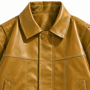 <b>Top</b> Trending Men's Winter <b>Leather</b> Jackets <b>High</b> Quality Custom Made Eco Friendly Front Logo Long Sleeve All Sizes Fashionable - Product Image 3