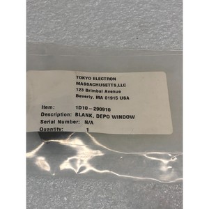 ชุด 3 ชิ้น TEL 1D10-290910 BLANK, DEPO WINDOW, 173482 - อุปกรณ์และอะไหล่เซมิคอนดักเตอร์ระดับโลกที่เชื่อถือได้ที่ - Product Image 1