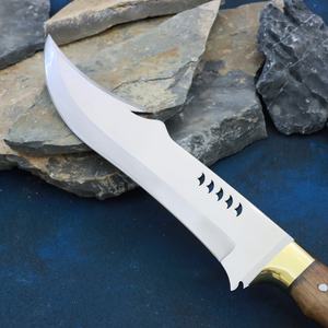 Cuchillo Bowie Hecho a Mano con Hoja de Acero D2, Mango de Madera Natural y Funda de Cuero, Cuchillo de Supervivencia para Camping, Cuchillo para Actividades al Aire Libre - Product Image 4