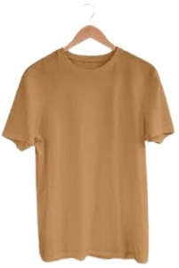 เสื้อยืดผู้ชายสีน้ำตาลเรียบง่ายสไตล์โอเวอร์ไซส์แขนสั้นสำหรับใส่ไปงานปาร์ตี้ - Product Image 2