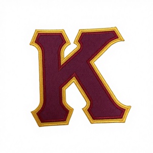 Patchs thermocollants en feutre non tissé écologique de haute qualité, brodés alphabet, pour vêtements de sport en jersey, vente en gros - Product Image 4