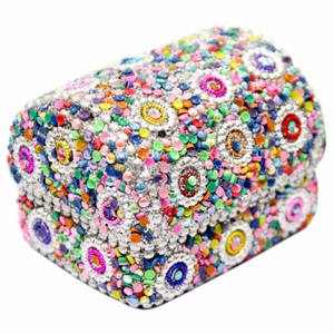 Caja de Joyería de Lujo Hecha a Mano con Cuentas de Laca y Brillo, Caja para Guardar Objetos de Valor al Mejor Precio - Product Image 6