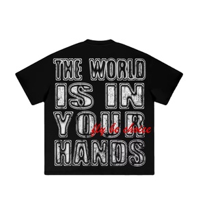 Camiseta Casual Oversize de Algodón 100% de Alta Calidad para Hombre con Hombros Caídos, Diseño de Logotipo Personalizado, Patrón Liso, Logotipo Personalizable - Product Image 2