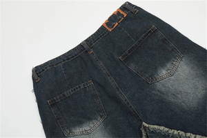 Pantalones Cortos de Mezclilla Premium para Hombre, Fabricante, Logotipo Personalizado, Mezclilla Elástica Flexible, Corte Relajado Contemporáneo, Prenda Lavada, Casual de Verano - Product Image 4