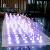 Fontaine flottante extérieure en acier inoxydable avec PLC programmable, spectacle aquatique musical et laser, équipement à sec à vendre