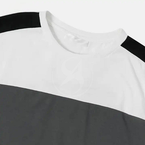 Wholesale High Quality Customized Design Men's Regular Fit Short Sleeve Polyester/Cotton <b>Ringer</b> <b>T</b>-<b>shirt</b> Pocket Solid 180g Casual - Product Image 5