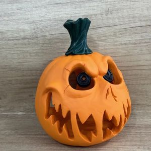 Decorazioni Festive per interni/esterni di Halloween gigantesche in resina di zucca e teschio inquietante caratteristiche del viso intagliato Texture luci Hallow - Product Image 5
