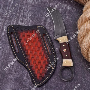 Couteau de survie industriel à lame fixe en acier au carbone de haute qualité, ultra-affûté, type bec de faucon, pour camping et chasse en extérieur, avec trou pour le pouce, OEM - Product Image 6
