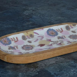 Plateau en bois émaillé imprimé au design élégant, plateau en bois, plateau émaillé, plateau imprimé à prix très raisonnable - Product Image 1