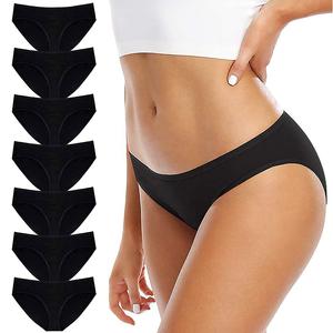 Sous-vêtements string pour femmes en tricot uni sans couture, taille basse, respirants, OEM provenant d'un fournisseur du Bangladesh - Product Image 2