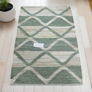 Tapis Kilim Tribal Moderne Fabriqué à la Main Motifs Graphiques de Qualité Supérieure Tapis Kilim pour Espace de Vie - Product Image 4