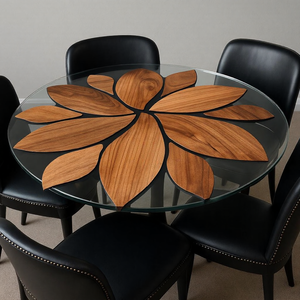 Wholesale Customized Round Epoxy Resin Center Wooden Table <b>Top</b> Dining Table Coffee Table Wooden Epoxy Resin <b>Top</b> - Product Image 2