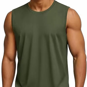 Camiseta sin Mangas Personalizable para Hombre, Venta al por Mayor, Talla Europea, Camisetas Deportivas Transpirables para Correr y Baloncesto - Product Image 1