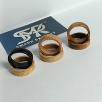 Premium Eco Friendly Polished Wooden Finger Rings Solid Natural Wood Bands Handmade Fashion Jewelry Wholesale Collection