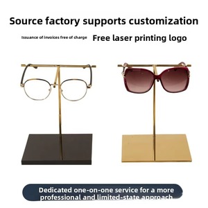 Black <b>Mirror</b> Finish Stainless Steel Modern High-end Durable Environmentally Friendly Sunglasses Display Stand Eyewear Holder - Product Image 3
