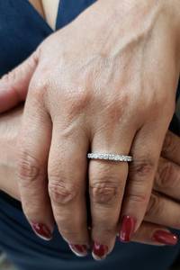 18KT Gold 0.75 CT Lab Grown Diamond Band <b>Ring</b> Women | IGI Certified Elegant Wedding Party Anniversary <b>Ring</b> | Stackable Bridal - Product Image 1
