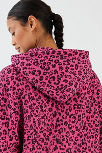 Sudadera con Capucha Premium para Mujer, Estampado de Leopardo Rosa, Invierno, Suave, al por Mayor, Estilo Urbano, a la Moda - Product Image 4